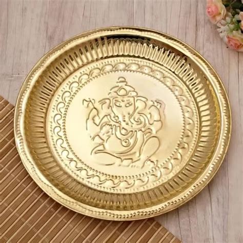 Brass Nakshi Plate No.7 Garnish – Traditional Decorative Pooja Plate ...