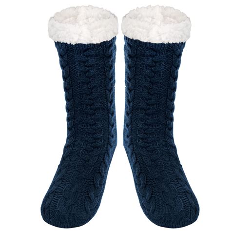 Men Slipper Fuzzy Grip Socks Fluffy Cozy Cabin Warm Winter Soft Thick ...