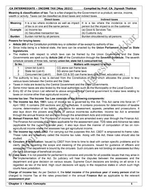 Chapter 13 TDS TCS & Advance Tax - CA Intermediate - Studocu
