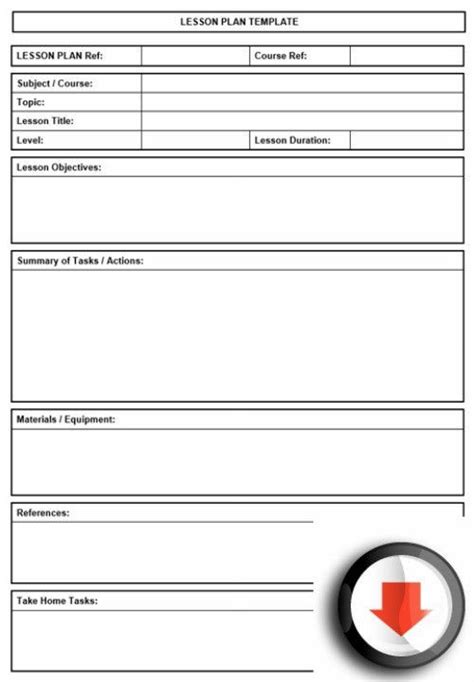 Image result for ESL Lesson Plan Template