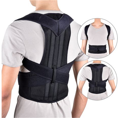Adjustable Posture Corrector Back Brace Shoulder Lumbar Spine Support ...