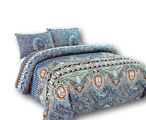 Tache Geometric Floral Teal Paisley Duvet Cover - Paisley Monarch ...