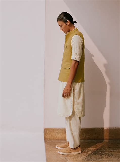 Andamen Manjal Cotton Nehru Jacket