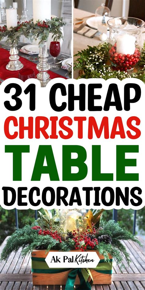 Image result for Cheap Rustic Christmas Table Decorations