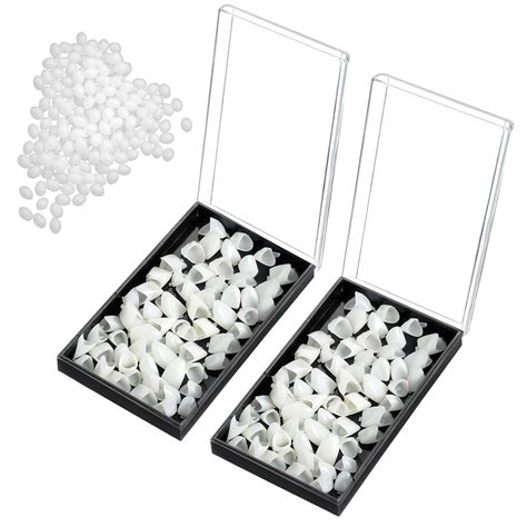 Amazon.com : 120 Pieces Dental Temporary Tooth Cap Crown Front Teeth with Tooth Repair Thermal ...