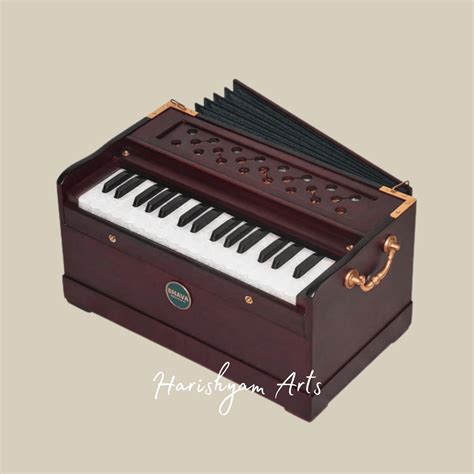 Indian Harmonium with Dark Cedar Finish for Rich and Warm Sound