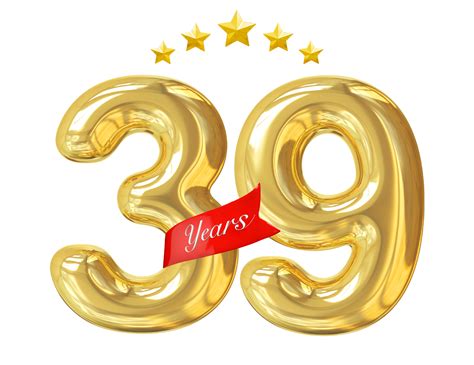 39 Years Anniversary Golden 11288269 PNG