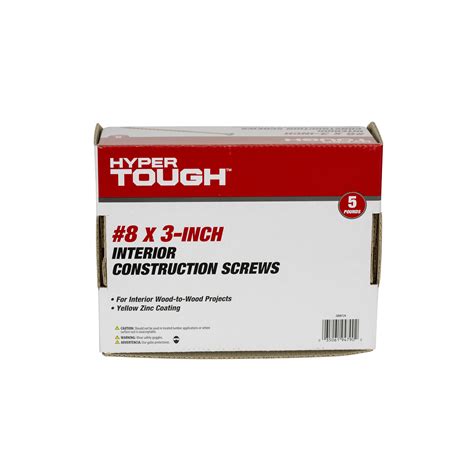 Buy Hyper Tough #8 x 3-Inch Phillips Flat Head Interior Construction ...