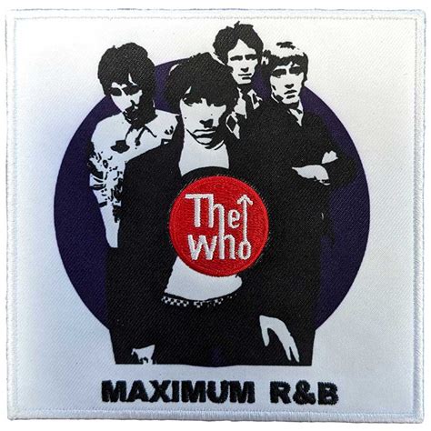 The Who 'Maximum R&B' (White) (Iron On) Patch | Eyesore Merch