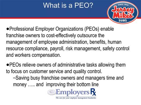 PEO for Franchises - Jersey Mike's example | PPT