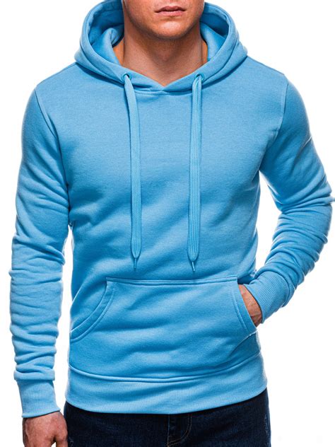 Men's hoodie B873 - light blue | MODONE wholesale - Clothing For Men