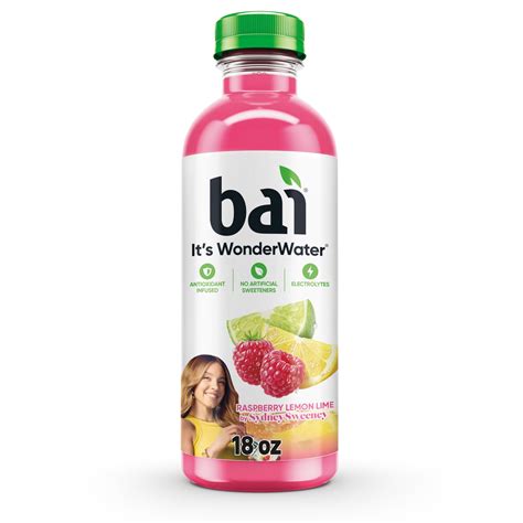 Bai Raspberry Lemon Lime Antioxidant Infused Water Beverage, 18 fl oz ...