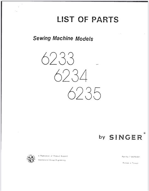Image result for Singer Model 6233 Manual