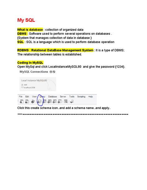 MySQL - Lecture Notes and Coding Examples for DBMS 101 - Studocu