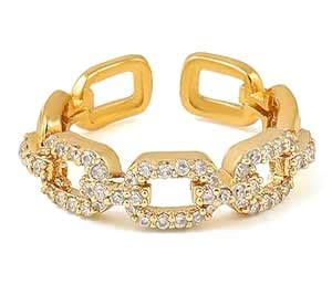 Buy Shaarya Sutrara 24K Gold Plated Adjustable Chain Link Ring for ...