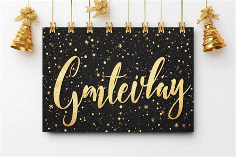 Elegant script typography calendar photo | Premium AI-generated image