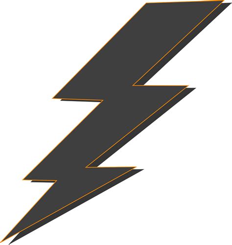 Horizontal Lightning Bolt Vector
