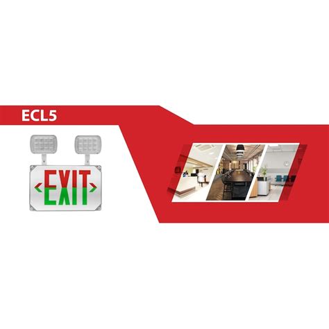 Nicor Lighting ECL5 3.5-Watt 120/277-Volt LED White Hardwired Exit ...