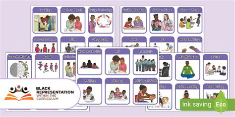 Black Representation: KS2 Visual Timetable