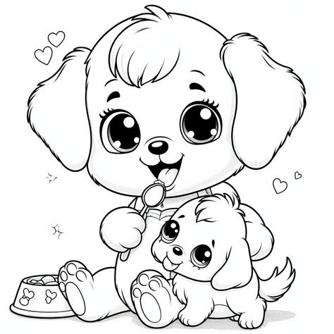 Cute dog coloring page – Artofit
