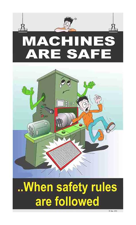 Posterkart Safety Poster - Machine Safety Rules, 66 cm x 36 cm x 1 cm ...