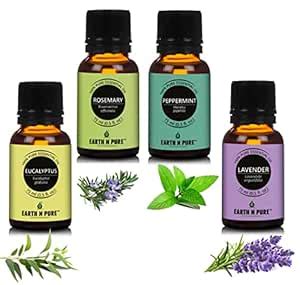 Buy Earth N Pure Lavender, Rosemary, Peppermint & Eucalyptus Essential ...