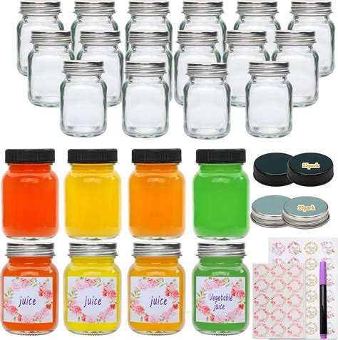 Amazon.com: Datttcc 2 oz Mason Jars, Mini Glass Jars, Reusable Glass ...