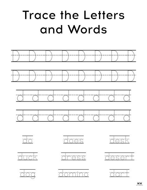 Letter D Worksheets - 50 FREE Printables | Printabulls