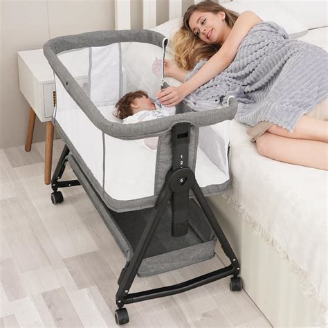 Amazon.com: Jimglo 3 in 1 Baby Bassinet, Rocking Bassinet with Storage ...