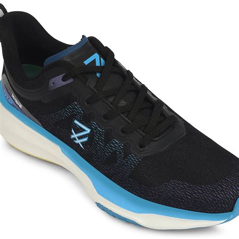 Buy Leap7x Black Sports Lacing Solid Running Shoes For Men