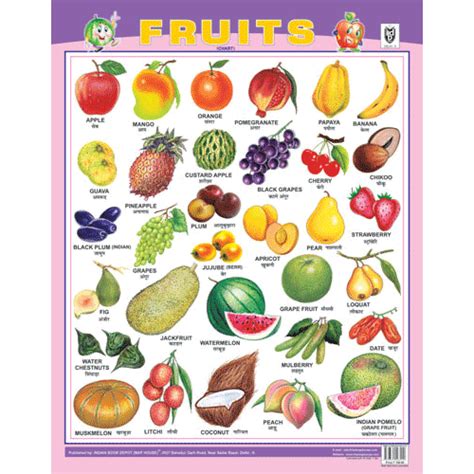 FRUITS CHART SIZE 55 X 70 CMS