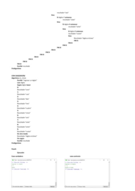 Image result for PSeInt Estructura Multiple