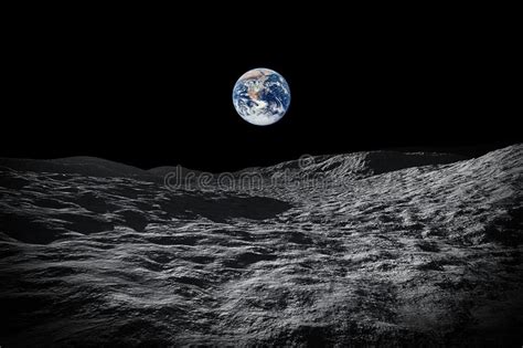 从月亮表面的蓝色地球视图 库存照片. 图片 包括有 从月亮表面的蓝色地球视图 - 53361982