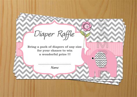 baby shower diaper raffle wording