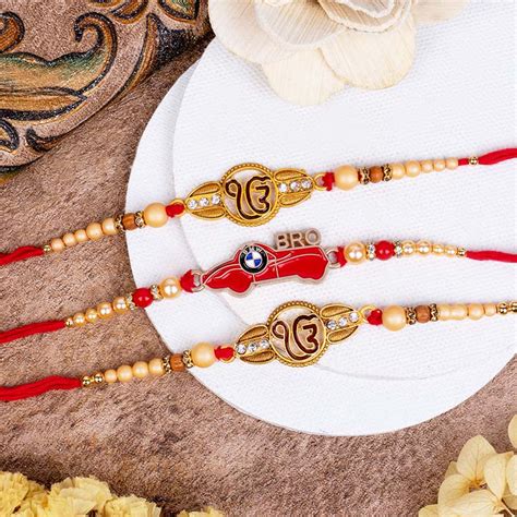 Send 3 Rakhi Set Including Bro Rakhi and Onkar Rakhi Online ...