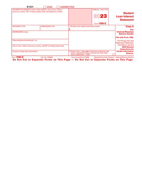 Free IRS Form 1098-E - PDF – eForms