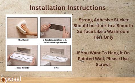 bywood® Washroom/Bathroom Organizer/Organiser Without Drill, Self ...