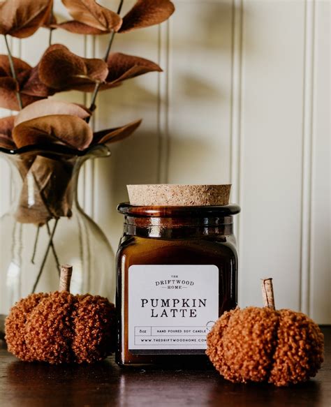 Fall Pumpkin Soy Candles - "pumpkin Latte" Fall Candle Pumpkin Spice ...