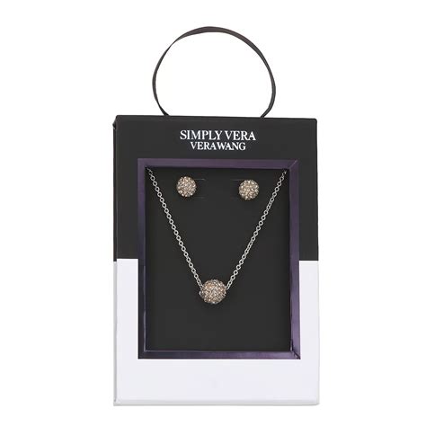 Simply Vera Vera Wang Fireball Pendant Necklace & Stud Earring Set