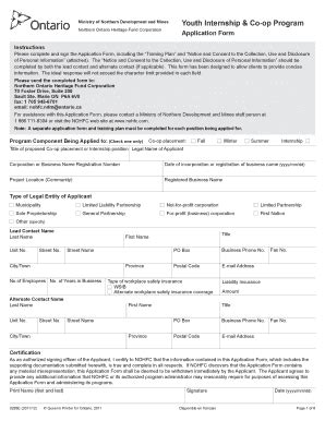Fillable Online forms ssb gov on Youth Internship & Co-op Program ...