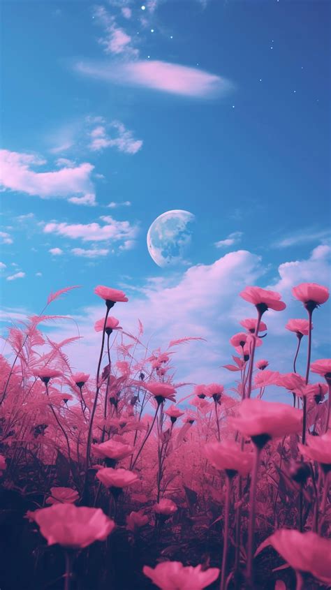 Pink sky moon wallpaper Images - Free Download on Freepik