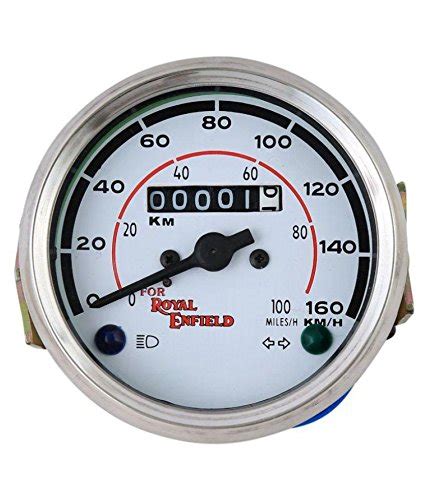 Spedy White Stylish Speedo Meter 0-160 km for Royal Enfield Electra 4S ...
