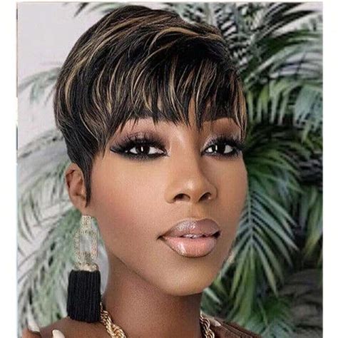 Short Wigs For Women Human Hair Pixie Cut Wig For 1B30 Color Brazilian ...