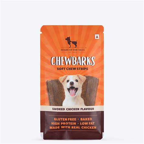 HUFT Chewbarks Smoked Chicken Soft Chew Strips Treat For Dogs - 30g ...