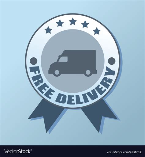 Free delivery design Royalty Free Vector Image
