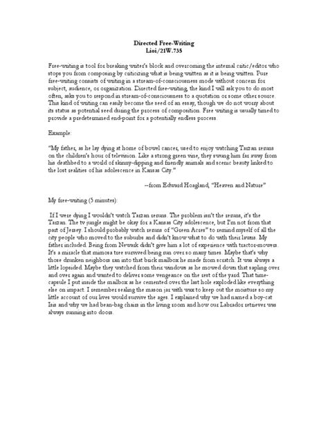 Image result for Directed Writing Format