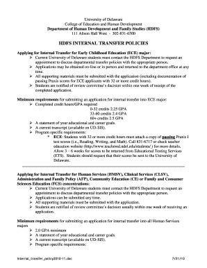 Hdfs Udel - Fill Online, Printable, Fillable, Blank | pdfFiller