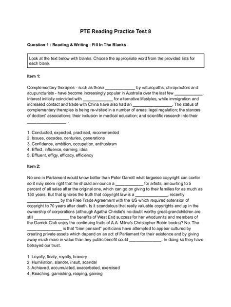 Image result for Pte Reading Fill-Ups PDF