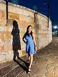 Buy Aahwan Women's Polyester Blue Backless Lace Up Ditsy Floral Printed ...