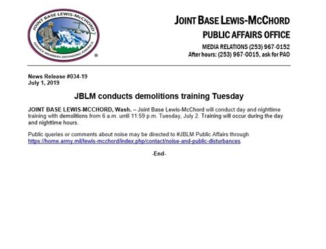 JBLM conducts demolitions training Tuesday | Article | The United ...